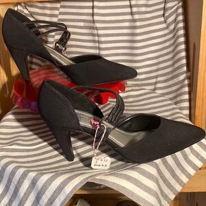 #12 IMPO Heels - Black w/Silver